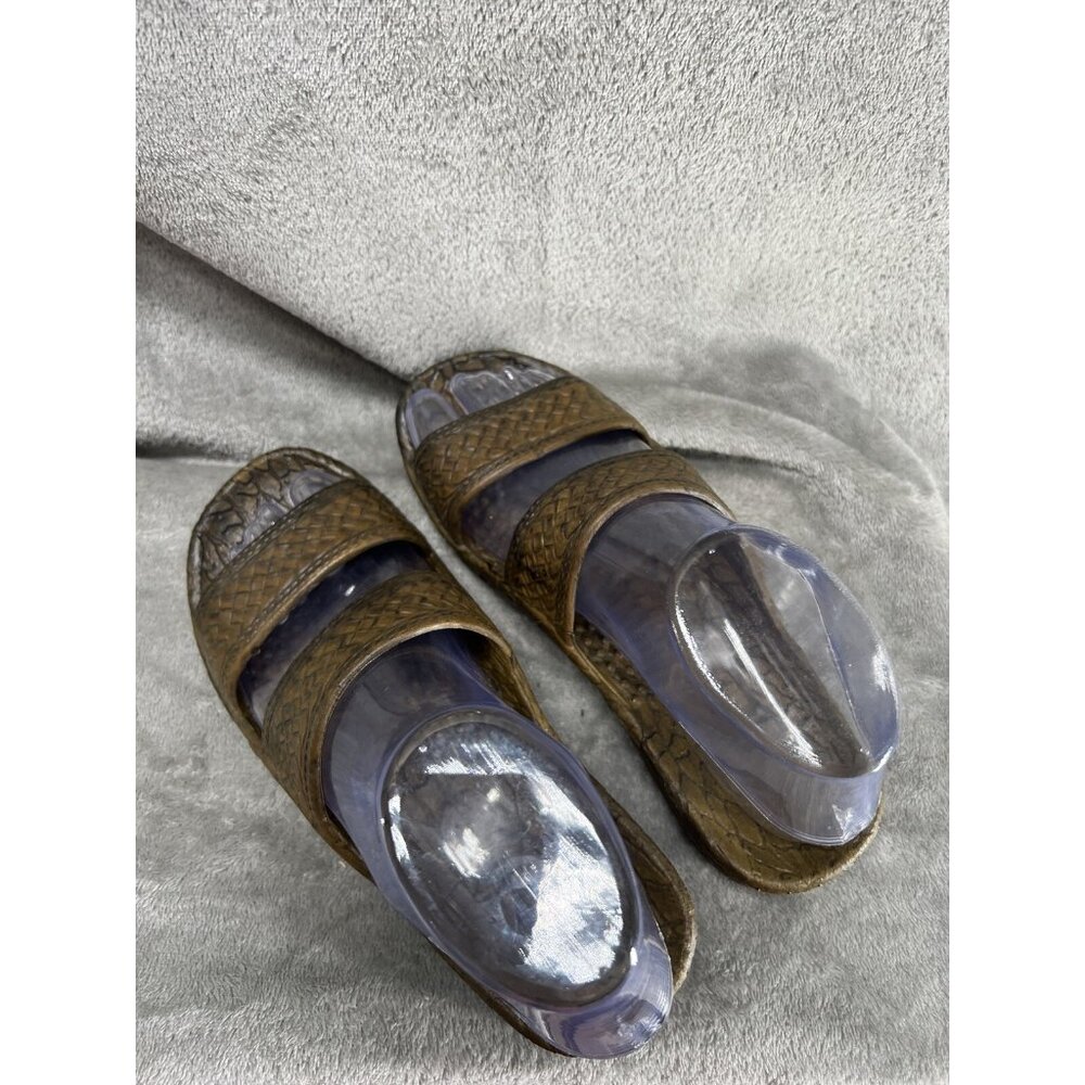 Pali Hawaii Women's Sandals Size 6  Slide Rubber Slip On Classic Brown Surfer - Picture 5 of 9